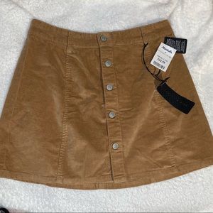 Corduroy Button-Up Skirt
